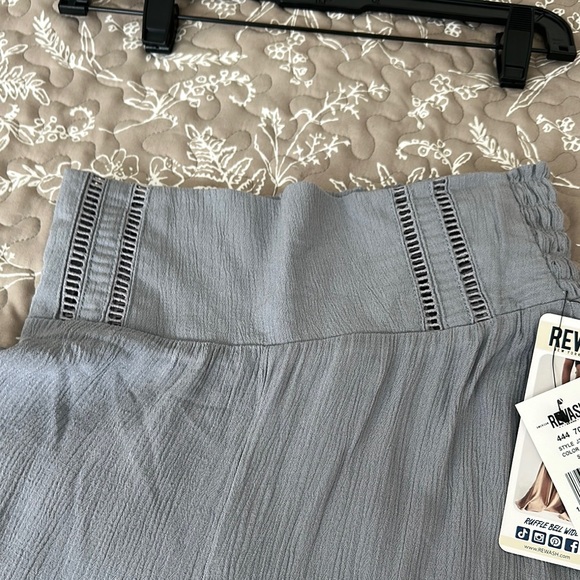 Rewash Blue Ruffle Bell Wide Leg Pants - Picture 5 of 9